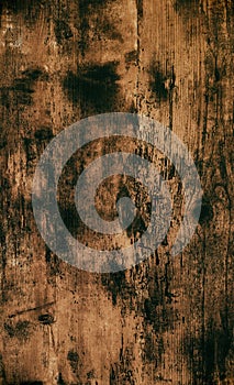 Wooden texture design. Dark brown background panel. Abstract timber pattern