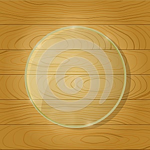 Wooden Texture with Round Glass Lens