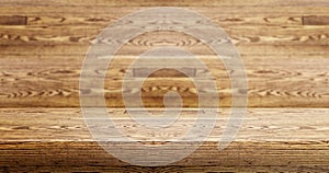 Wooden texture table product display background.3d perspective studio photography stand.banner mokc up space for showcase product. photo