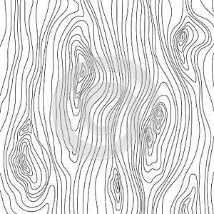 Wooden texture. Wood grain pattern. Abstract fibers structure background, vector illustration