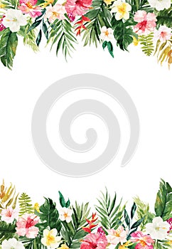 Wooden textured background with plants and flowers border