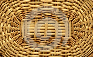 Wooden textured or basket background. Weave pattern made from wood material. Wicker