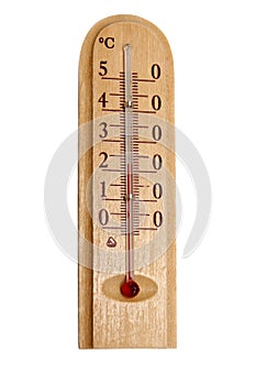 Wooden thermometer photo