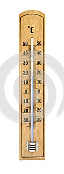 Wooden thermometer photo