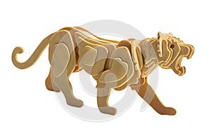 Wooden tiger isolated