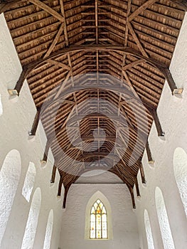 Wooden timber ceiling in Ballintubber Abbey