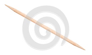 Wooden toothpick. Macro photo