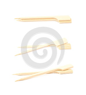 Wooden toothpicks isolated