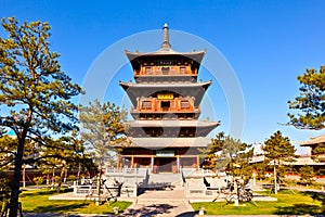 Wooden tower of Datong`s Huayan temple