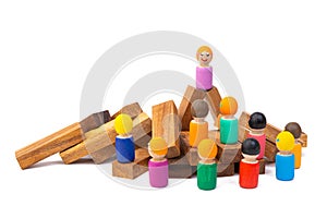 A wooden toy