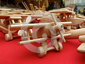 Wooden toy airplanes retro toys