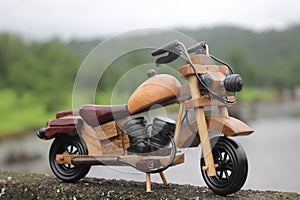 Wooden Toy Bike with detailed design