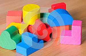 Wooden toy building blocks