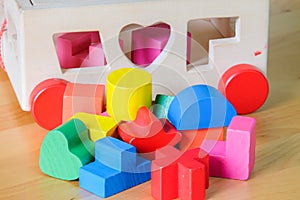 Wooden toy building blocks