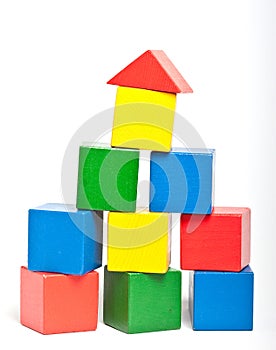 Wooden toy building blocks