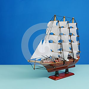 Wooden toy model of sailing vessel (#2)