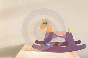 Wooden toy rocking horse