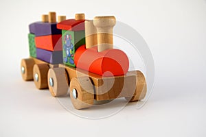 Wooden toy train