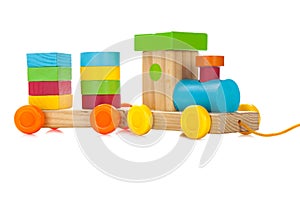 Wooden toy train