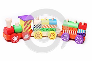 Wooden toy train for children