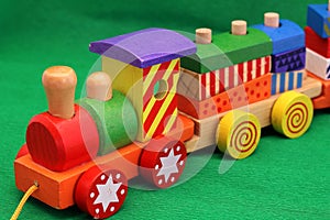 Wooden toy train