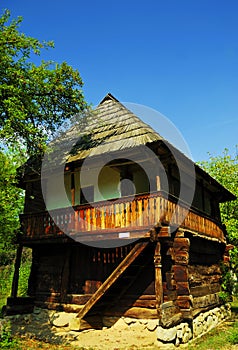 Wooden traditional house from past centurie