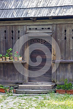 Wooden traditional romanian house