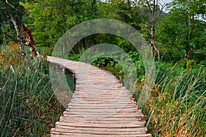 Wooden Trail in Plitvice, Croatia