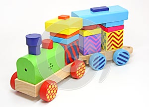 Wooden train toy