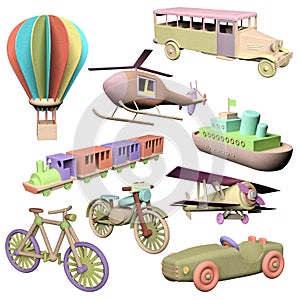 Wooden transportation toys