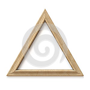 Wooden triangle shaped picture frame 3D