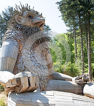 The wooden troll in Hurup.