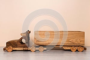 Wooden truck toy