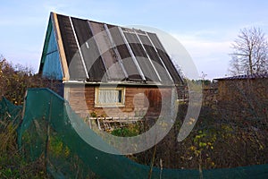 Wooden village houses in the heartland of Russia