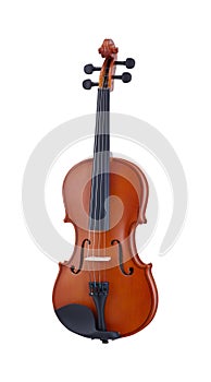 Wooden Violin, Violins, Strings musical instrument Isolated on White background, Musician