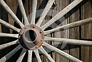 Wooden wagon wheel