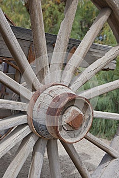 Wooden wagon wheel