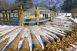 The wooden walkpath