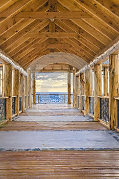 Wooden Walkway, Los Antiguos, Argentina photo