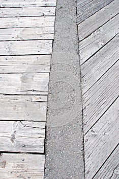 Wooden walkway pattern