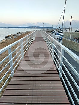 Wooden walkway pier