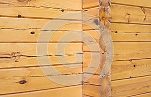 Wooden wall of a log house