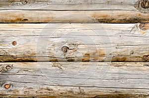 Wooden wall of a loghouse as a background