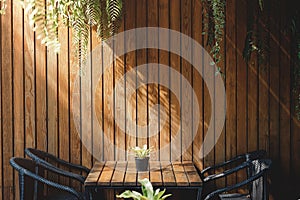 Wooden Wall in Restaurant and Cafe, Contemporary Interior Design photo