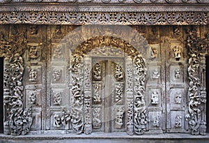 Wooden walls and doors, Shwenandaw Monastery, Myanmar