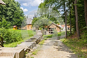 Wooden water mill in the forest of Nowy Sacz