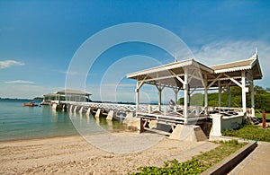 Wooden waterfront pavilion, at Koh si chang island