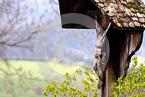 Wooden wayside cross