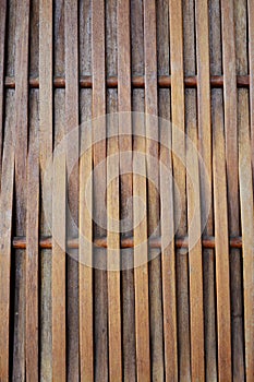 Wooden weave pattern background, Thai handcraft.