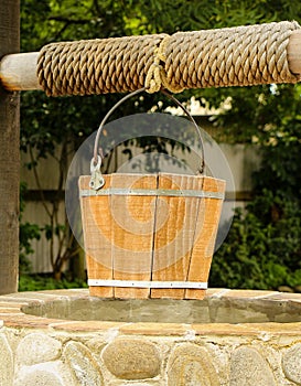 Wooden Well Bucket